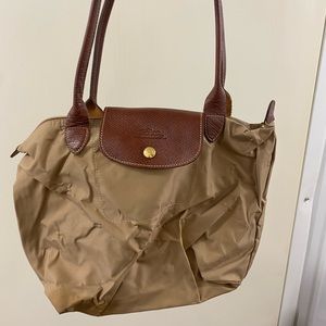 Longchamp small tan handbag